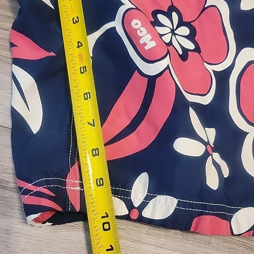 Hollister Men's Board Short Swim Trunks Pink Blue Floral‎ Cargo Shorts Medium